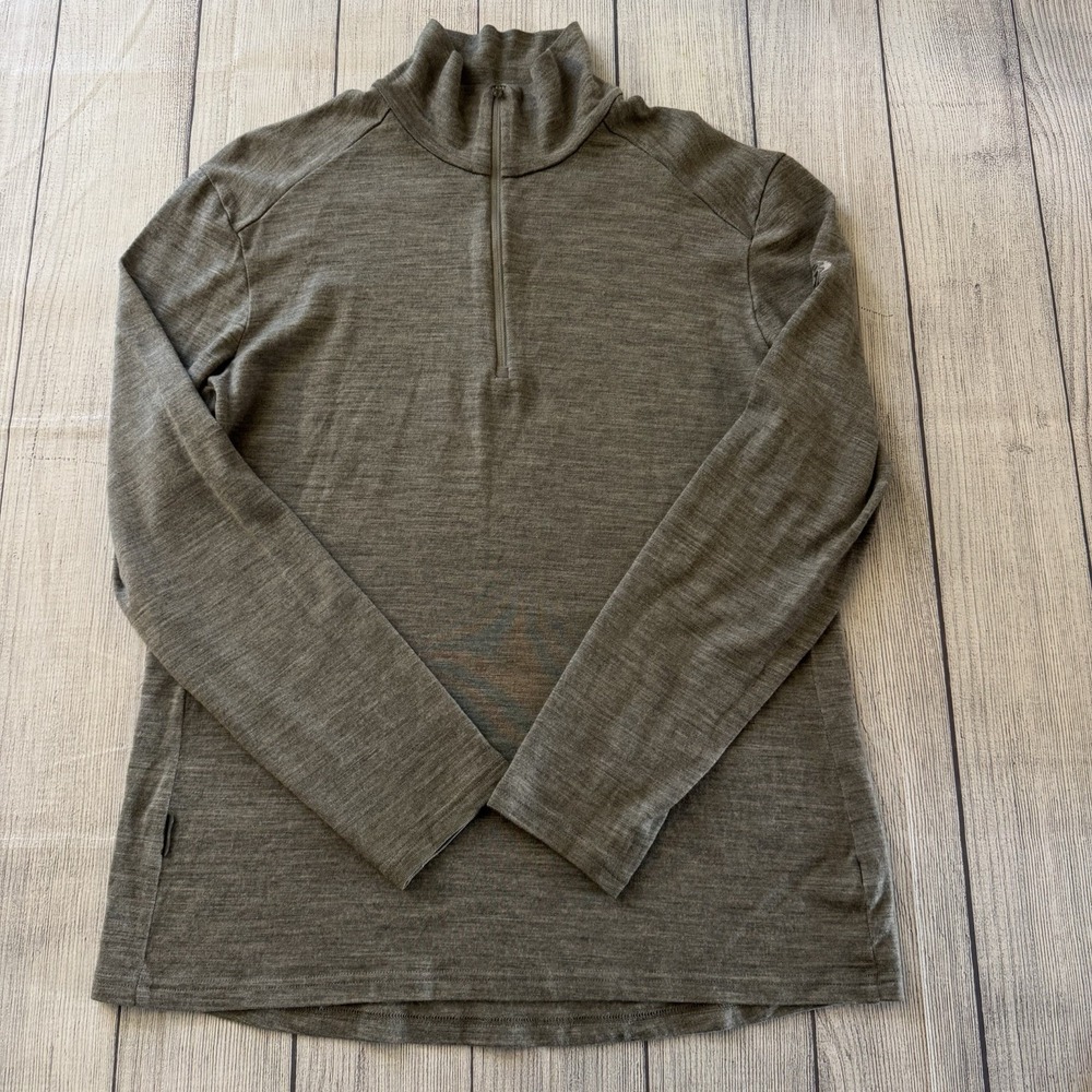 Icebreaker Merino 260 Bodyfit XL Men's Quarter Zip Wool Base Layer Gray